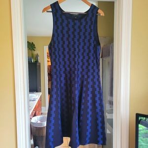 Ann Taylor blue and black dress